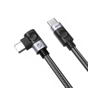 USB-C - USB-C kabelis Orico C2CW kampu PD 100 W 480 Mb/s 0,5 m - juodas