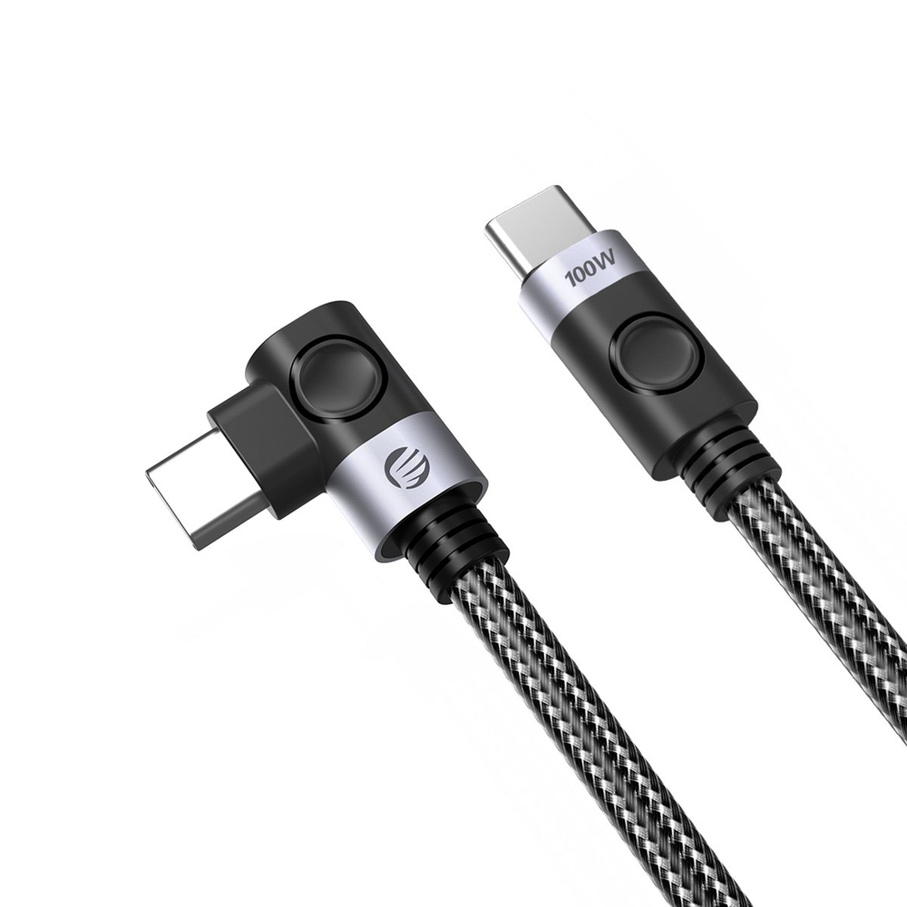 USB-C - USB-C kabelis Orico C2CW kampu PD 100 W 480 Mb/s 0,5 m - juodas