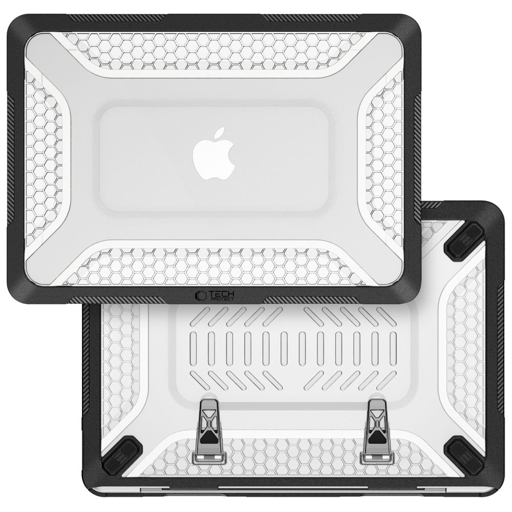 Dėklas Tech-Protect Kevlar Pro MacBook Neo 13 (2026), matinis juodas / skaidrus