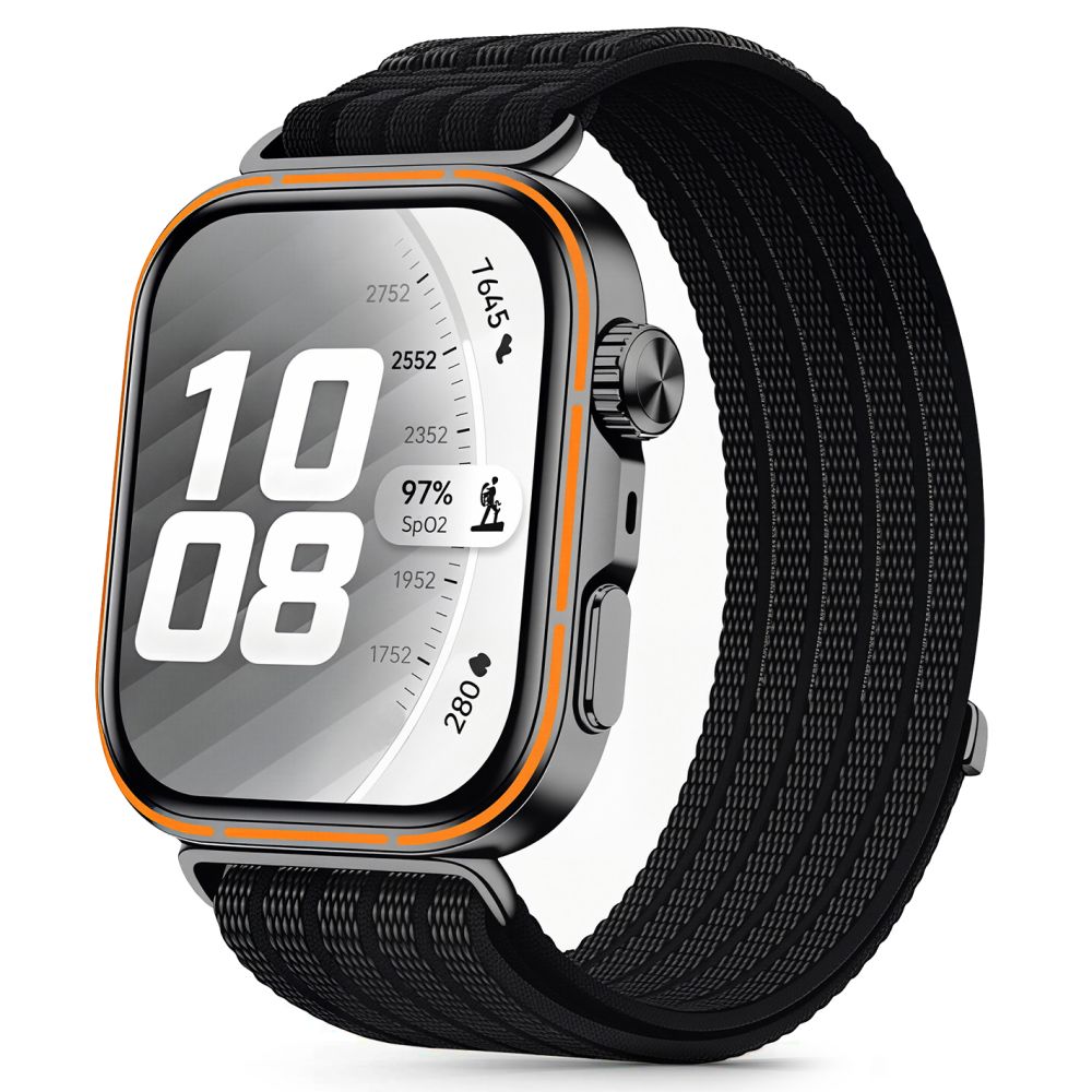 Dirželis Tech-Protect Nylon Sport Huawei Watch Fit 3 / 4 / 4 Pro / 5 / 5 Pro, juodas