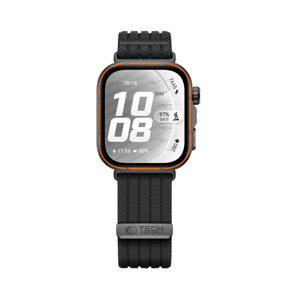 Dirželis Tech-Protect Nylon Sport Huawei Watch Fit 3 / 4 / 4 Pro / 5 / 5 Pro, juodas