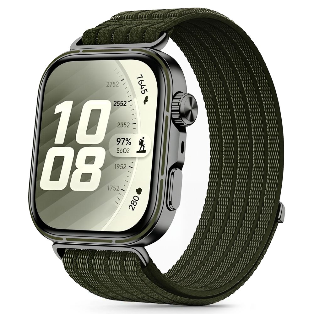 Dirželis Tech-Protect Nylon Sport Huawei Watch Fit 3 / 4 / 4 Pro / 5 / 5 Pro, žalias