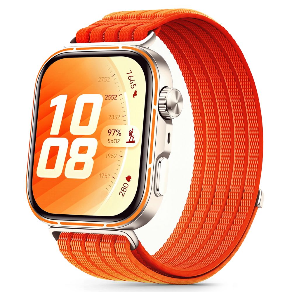 Dirželis Tech-Protect Nylon Sport Huawei Watch Fit 3 / 4 / 4 Pro / 5 / 5 Pro, oranžinis