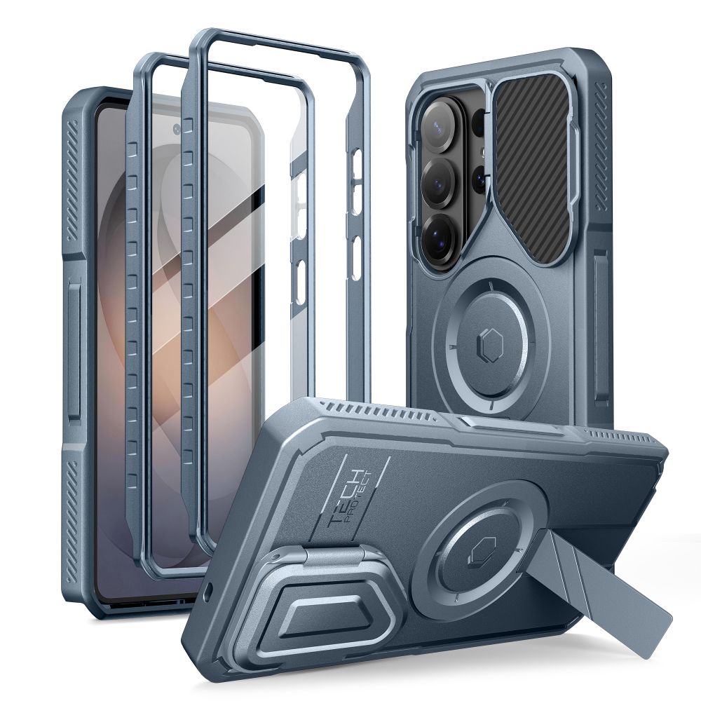 Dėklas Tech-Protect Kevlar MagSafe Galaxy S26 Ultra, mėlynas