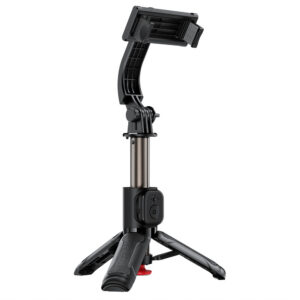 Acefast E42 savifotografinis lazdas su automatiniu trikoja ir Bluetooth nuotolinio valdymo pultu 63 cm – Juodas