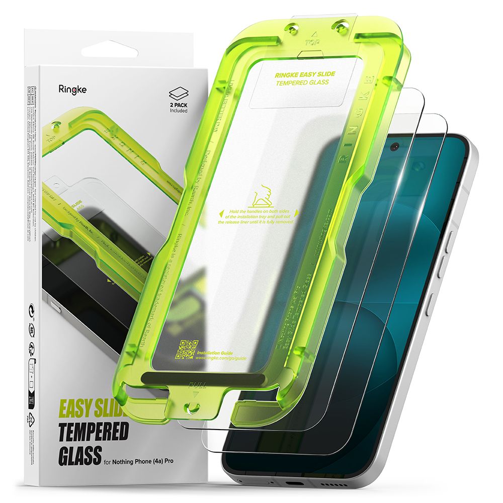 Apsauginis stiklas Ringke Easy Slide Nothing Phone 4A Pro, 2 vnt., skaidrus