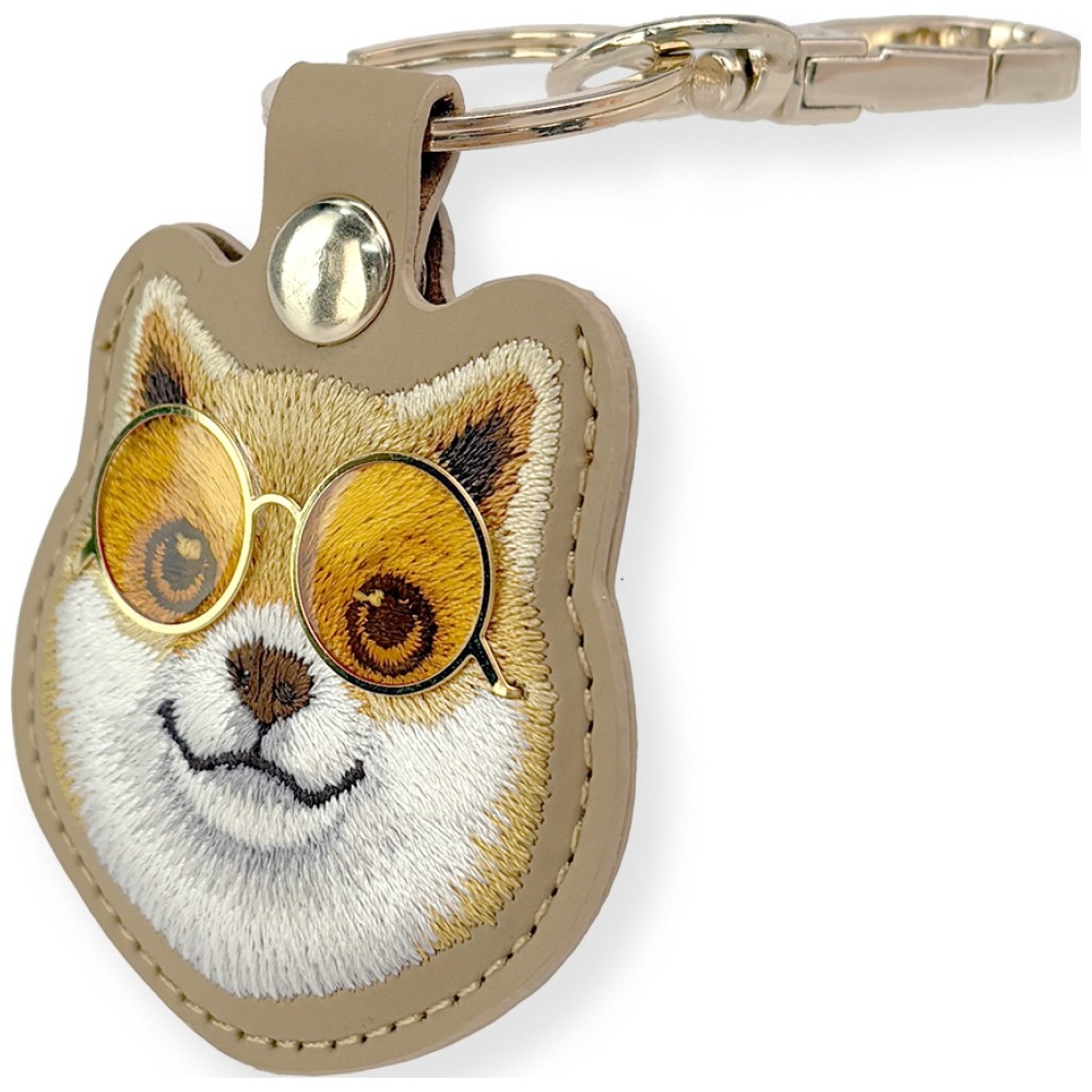 Nimmy Glasses Cool Dog dėklas lokalizatoriui - rudas