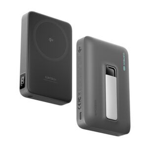 Cuktech WPB100 10000 mAh Qi2 magnetinė išorinė baterija 30W su stovu - juoda