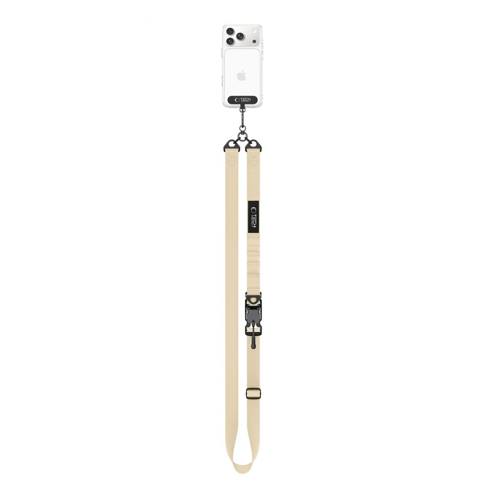 Dirželis Tech-Protect C9S Rope Crossbody, smėlio spalvos