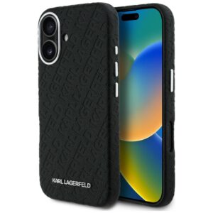Karl Lagerfeld FW Stamped Karl MagSafe iPhone 16 dėklas - Juodas