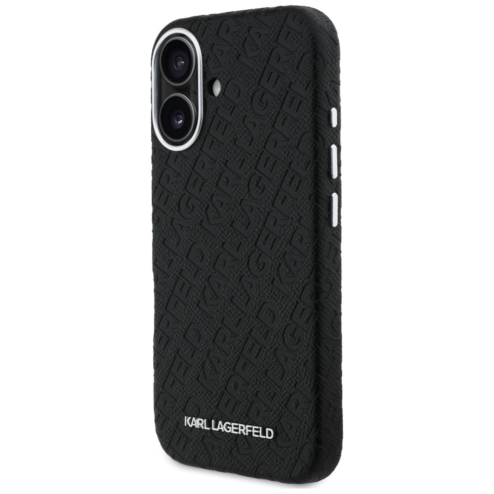 Karl Lagerfeld FW Stamped Karl MagSafe iPhone 16 dėklas - Juodas