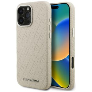 Karl Lagerfeld FW Stamped Karl MagSafe dėklas iPhone 16 Pro - Bežinis