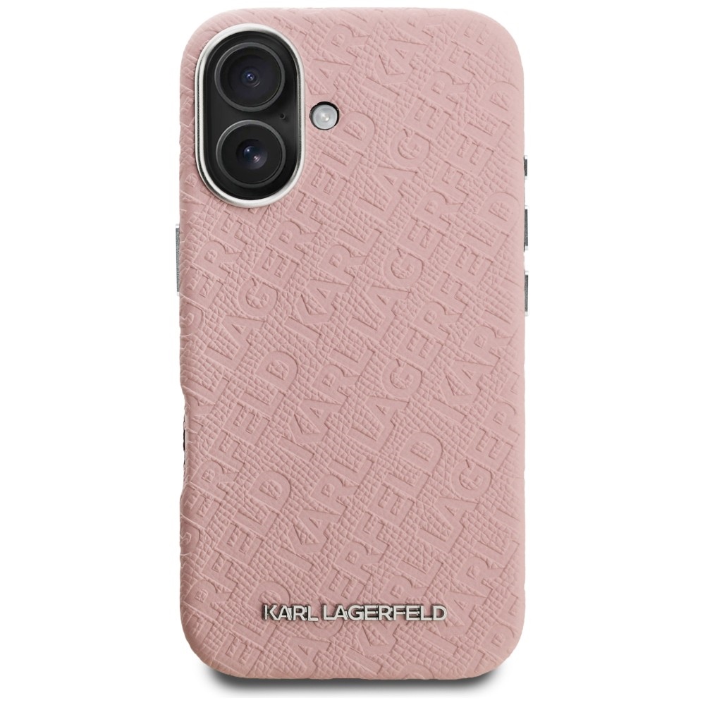 Karl Lagerfeld FW Stamped Karl MagSafe iPhone 16 dėklas - Rožinis