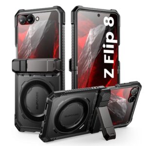 Supcase UB Grip Mag MagSafe dėklas Samsung Galaxy Z Flip 8 – juoda