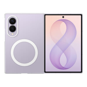 Samsung Clear Magnet Case Samsung Galaxy Z Fold 8 0.8 mm MagSafe suderinama + 2 vnt. anti-blizgesio plėvelė - skaidri