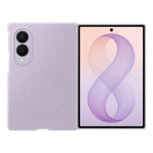 Samsung silikoninis magnetinis dėklas Samsung Galaxy Z Fold 8 su MagSafe suderinamumu + 2 neblizgios plėvelės - violetinė