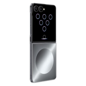 Samsung Flipsuit dėklas Samsung Galaxy Z Flip 8 su interaktyvia LED kortele - pilka