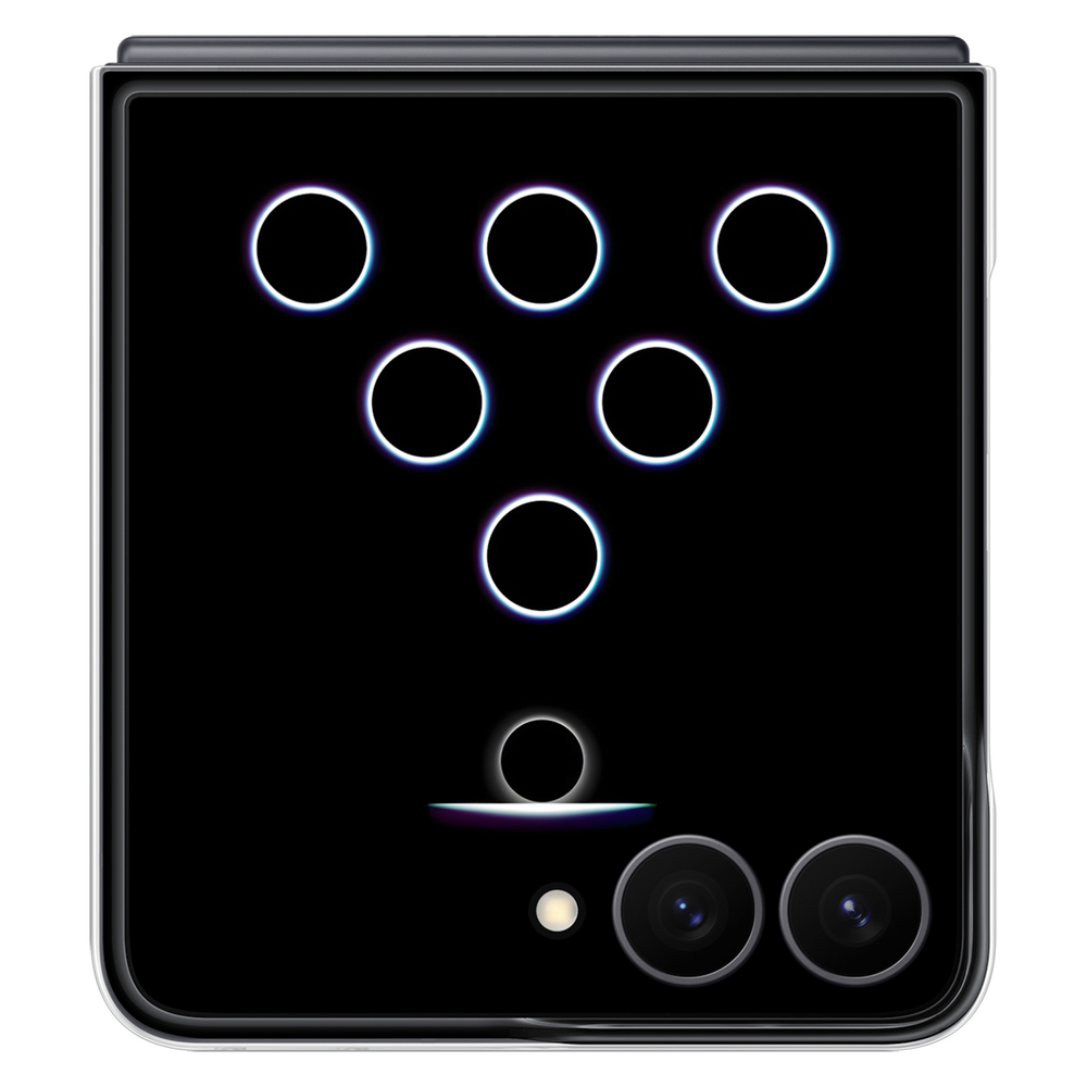 Samsung Flipsuit dėklas Samsung Galaxy Z Flip 8 su interaktyvia LED kortele - pilka