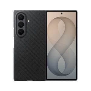 Samsung Carbon Magnet Case Samsung Galaxy Z Fold 8 Ultra, suderinama su MagSafe + 2 atsispindžiavimo plėvelės - juoda