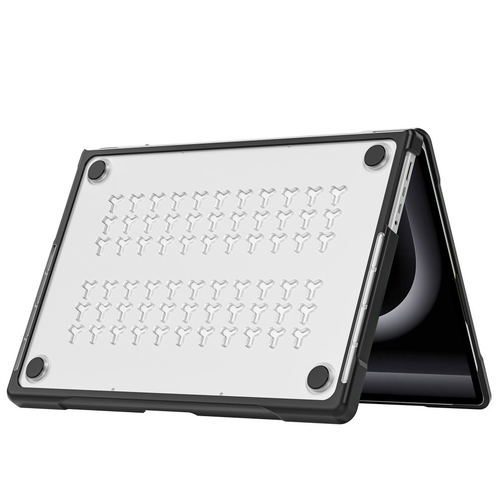 Dėklas Tech-Protect Velar MacBook Pro 16 M1-M5 / M5 Pro / M5 Pro Max 2021-2026, juodas / matinis skaidrus