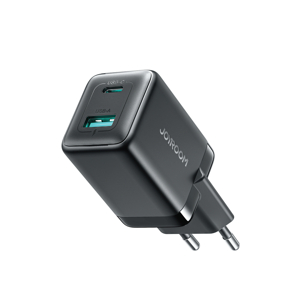 Joyroom JR-TG8 GaN 45W USB-C + USB-A sienininis įkroviklis - Juodas