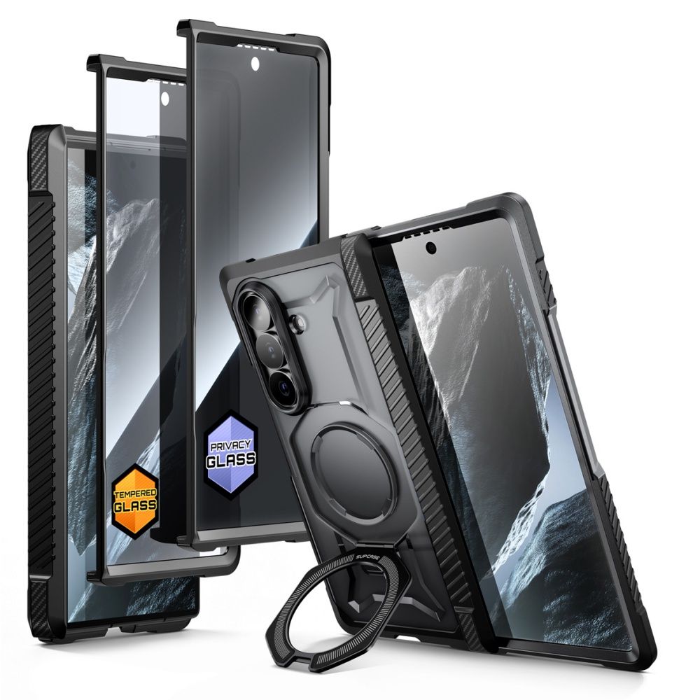 Supcase UB Grip Mag MagSafe 2-Set dėklas Samsung Galaxy Z Fold 8 - juodas