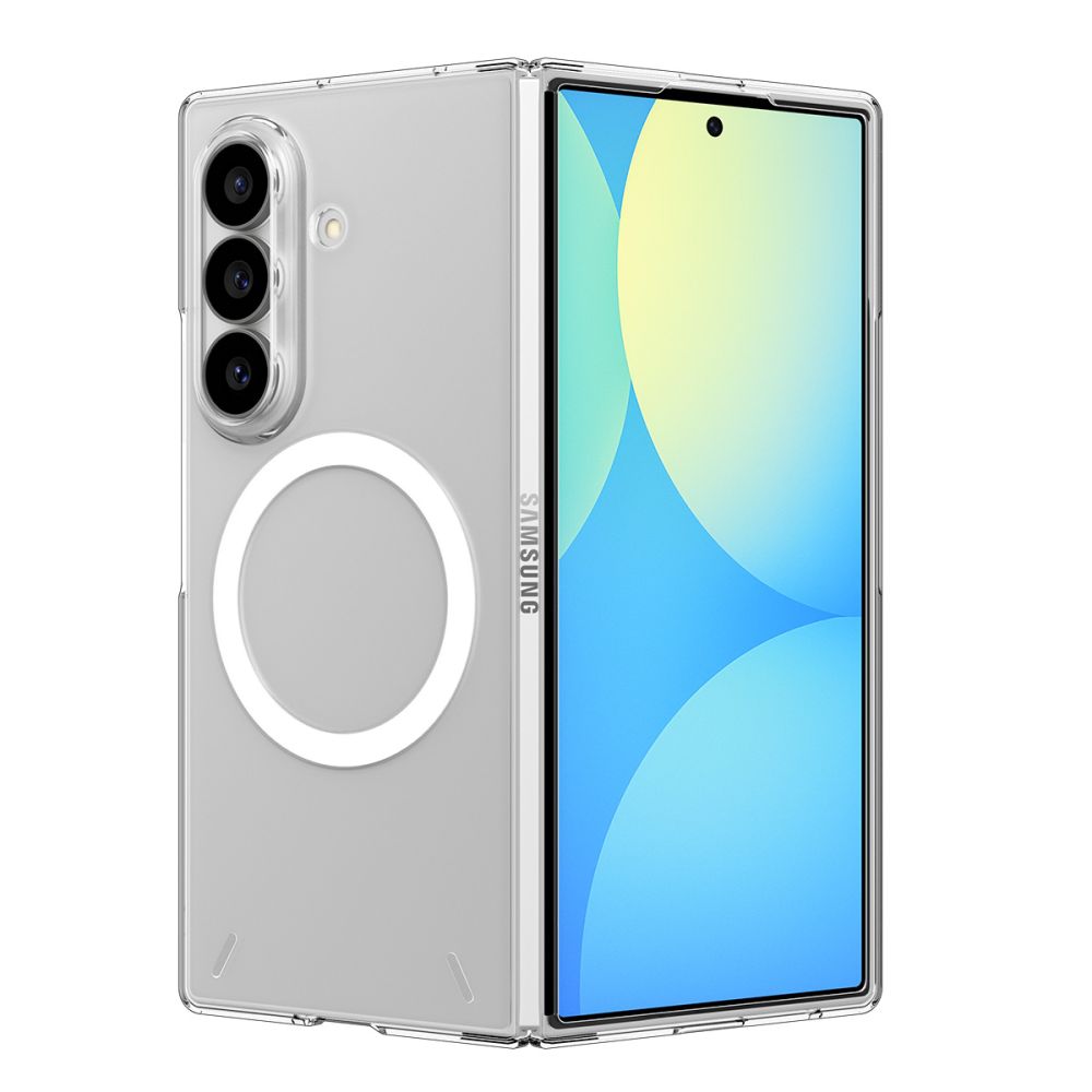 Dėklas Spigen AirSkin MagFit Samsung Galaxy Z Fold 8 Ultra, skaidrus/baltas