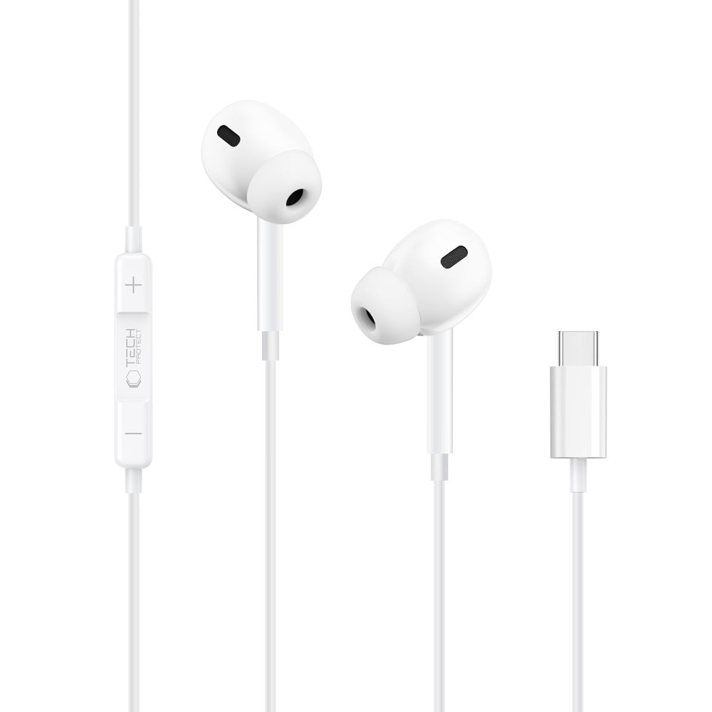 Ausinės Tech-Protect Ultraboost Core G3, USB-C, baltos