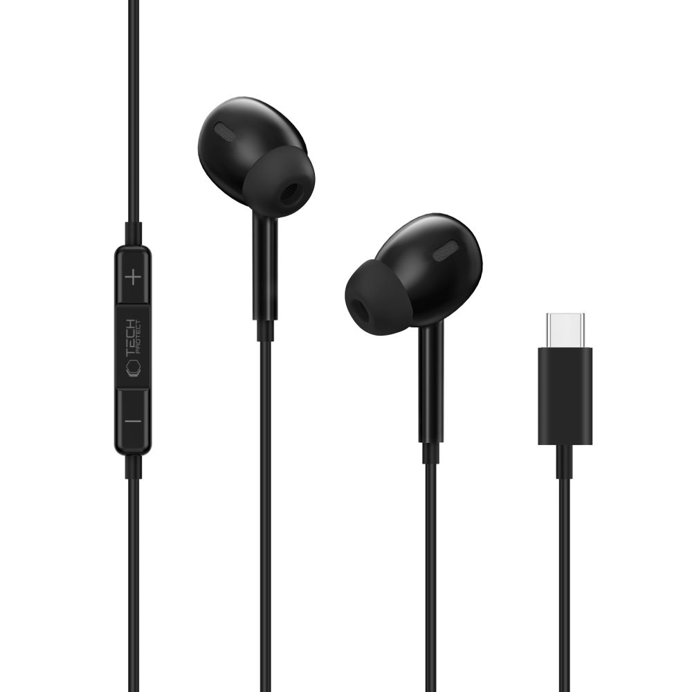 Ausinės Tech-Protect Ultraboost Core G3, USB-C, juodos
