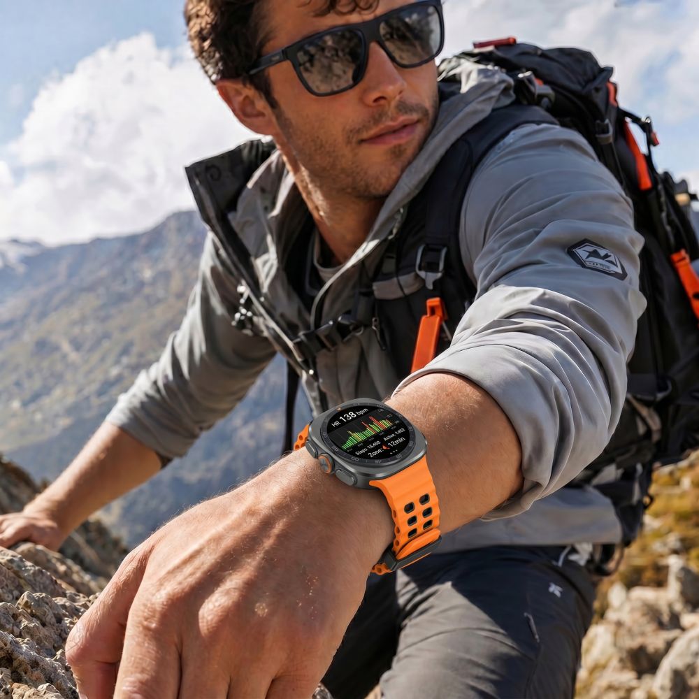 Dirželis Tech-Protect Iconband Pro Samsung Galaxy Watch Ultra 1 / 2 2024-2026 (47 mm), oranžinis/juodas