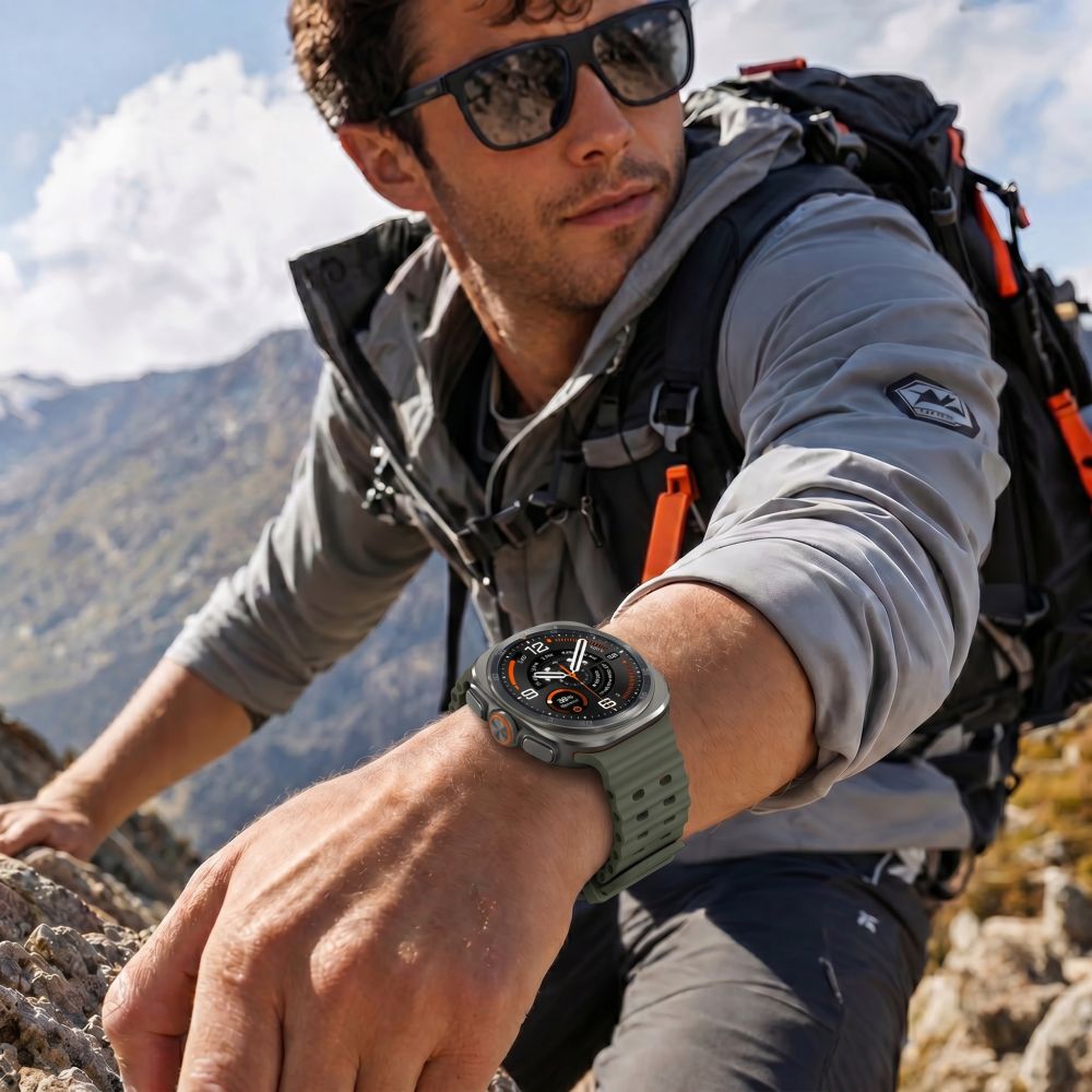Dirželis Tech-Protect Iconband Pro Samsung Galaxy Watch Ultra 1 / 2 2024-2026 (47 mm), tamsiai žalias