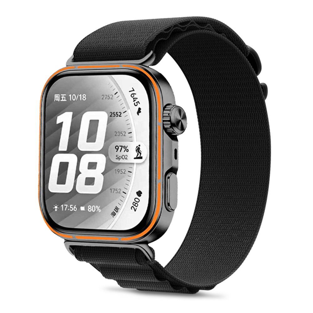Dirželis Tech-Protect Nylon Pro Huawei Watch FIT 3 / 4 / 4 Pro / 5 / 5 Pro, juodas