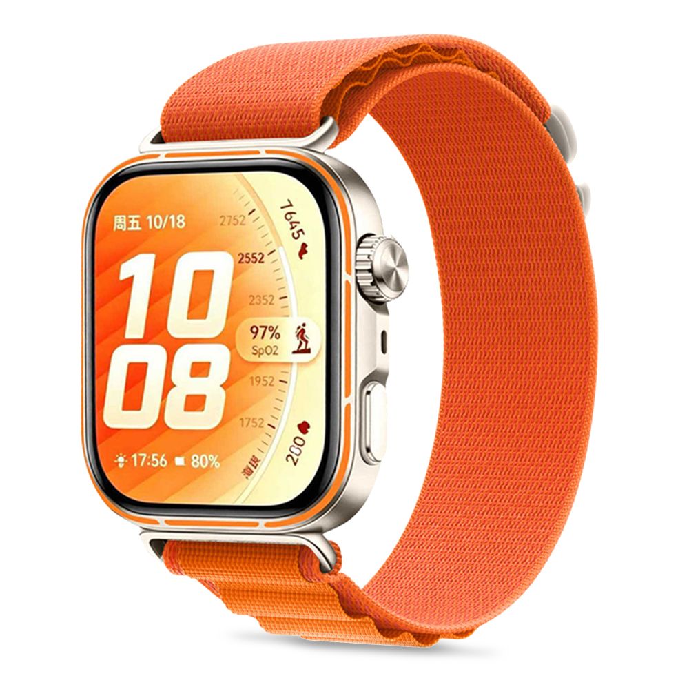 Dirželis Tech-Protect Nylon Pro Huawei Watch FIT 3 / 4 / 4 Pro / 5 / 5 Pro, oranžinis