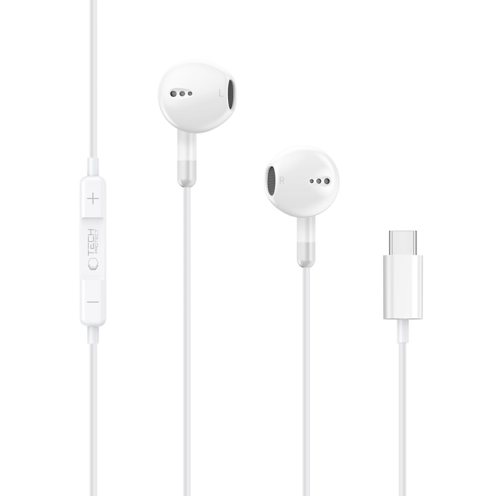 Ausinės Tech-Protect Ultraboost Core G4, USB-C, baltos