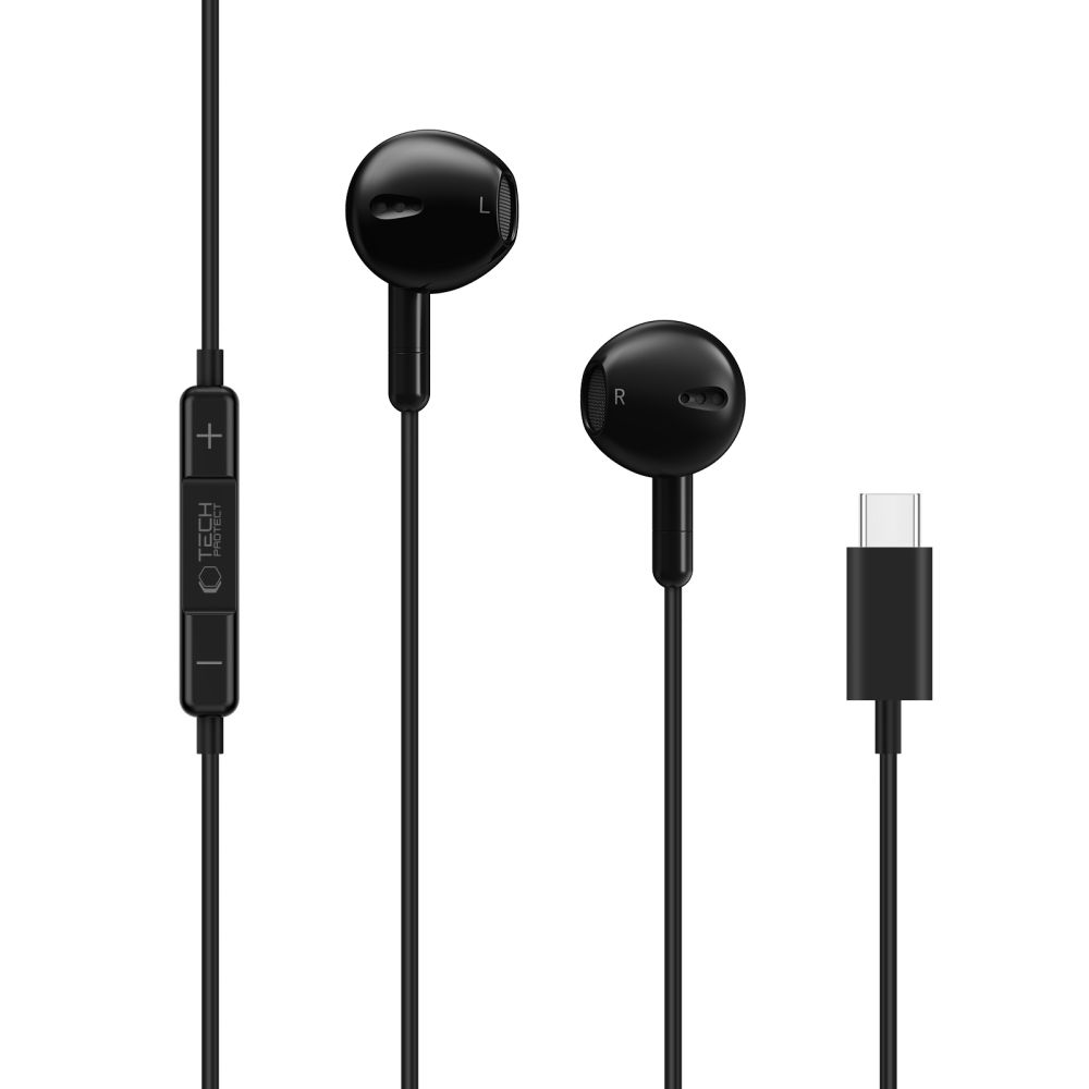 Ausinės Tech-Protect Ultraboost Core G4, USB-C, juodos