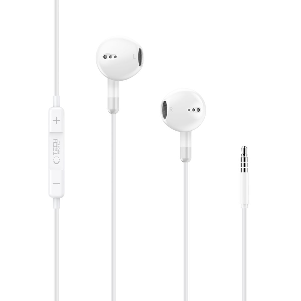 Ausinės Tech-Protect Ultraboost Core G4, mini jack, baltos