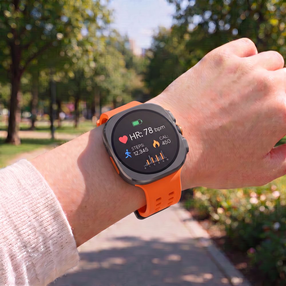 Dirželis Tech-Protect Silicone Air Samsung Galaxy Watch Ultra 1 / 2 2024-2026 (47 mm), oranžinis
