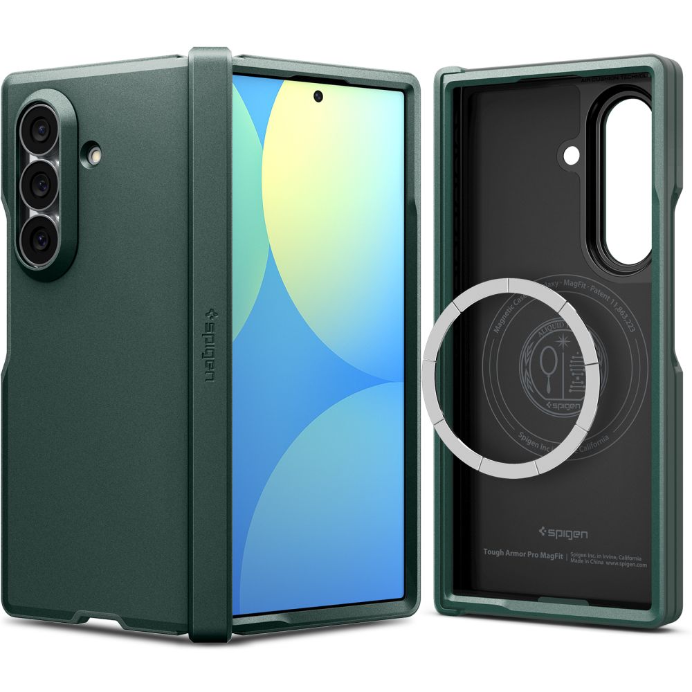 Dėklas Spigen Tough Armor Pro MagSafe Galaxy Z Fold 8 Ultra, žalias