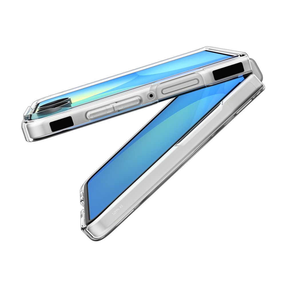 Dėklas Spigen AirSkin MagFit Samsung Galaxy Z Flip 8, skaidrus/baltas