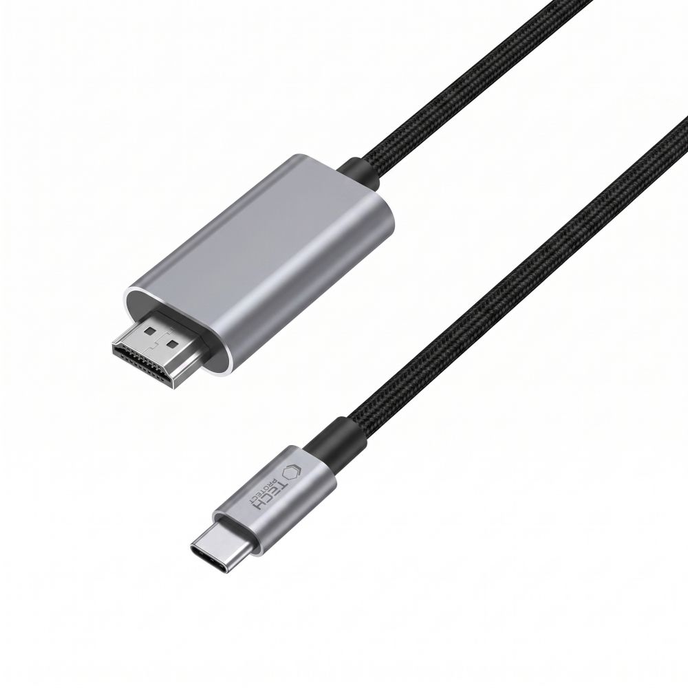 Kabelis Tech-Protect UltraBoost USB-C į HDMI 2.1, 8K 60Hz, 200 cm, pilkas