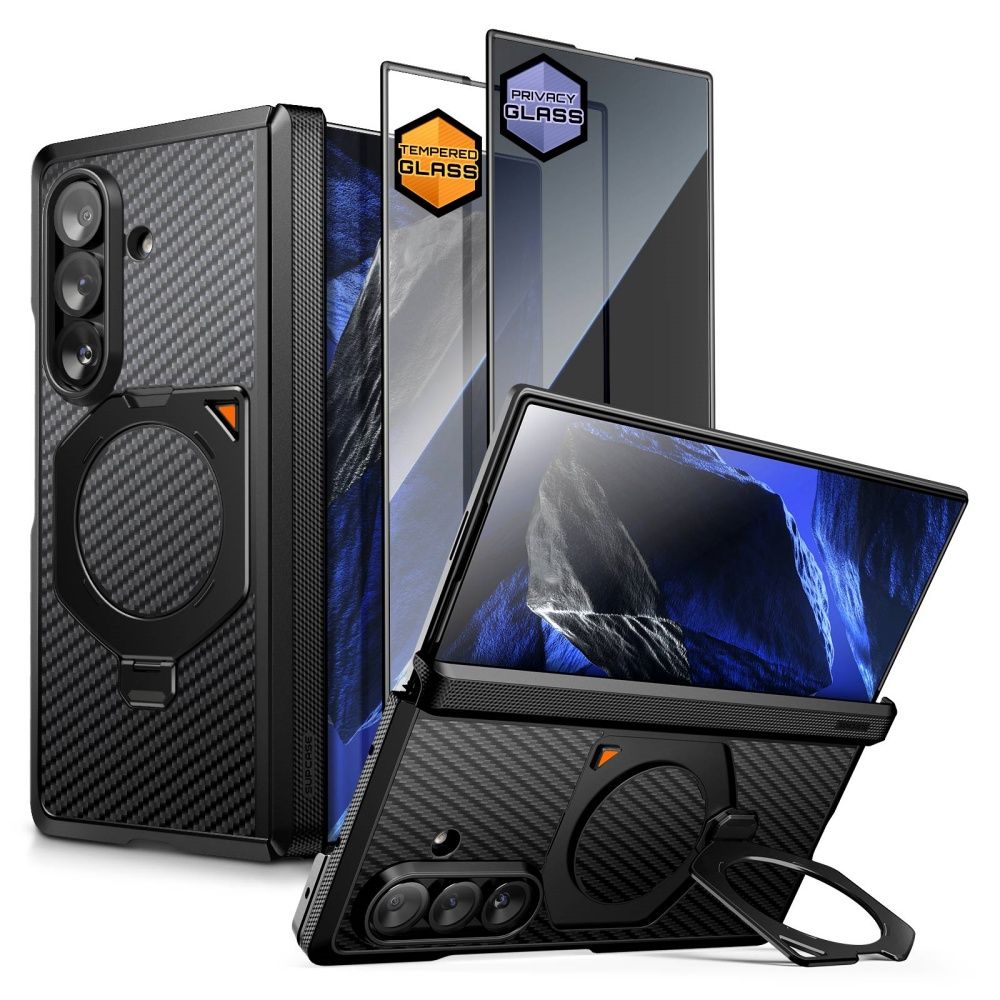 Supcase UB Aero MagSafe 2-Set dėklas skirtas Samsung Galaxy Z Fold 8 Ultra - Juodas