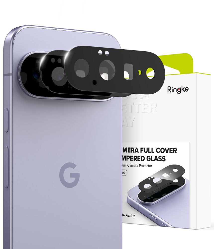 Kameros apsauginis stiklas Ringke Camera Full Cover Google Pixel 11, 2 vnt., juodas