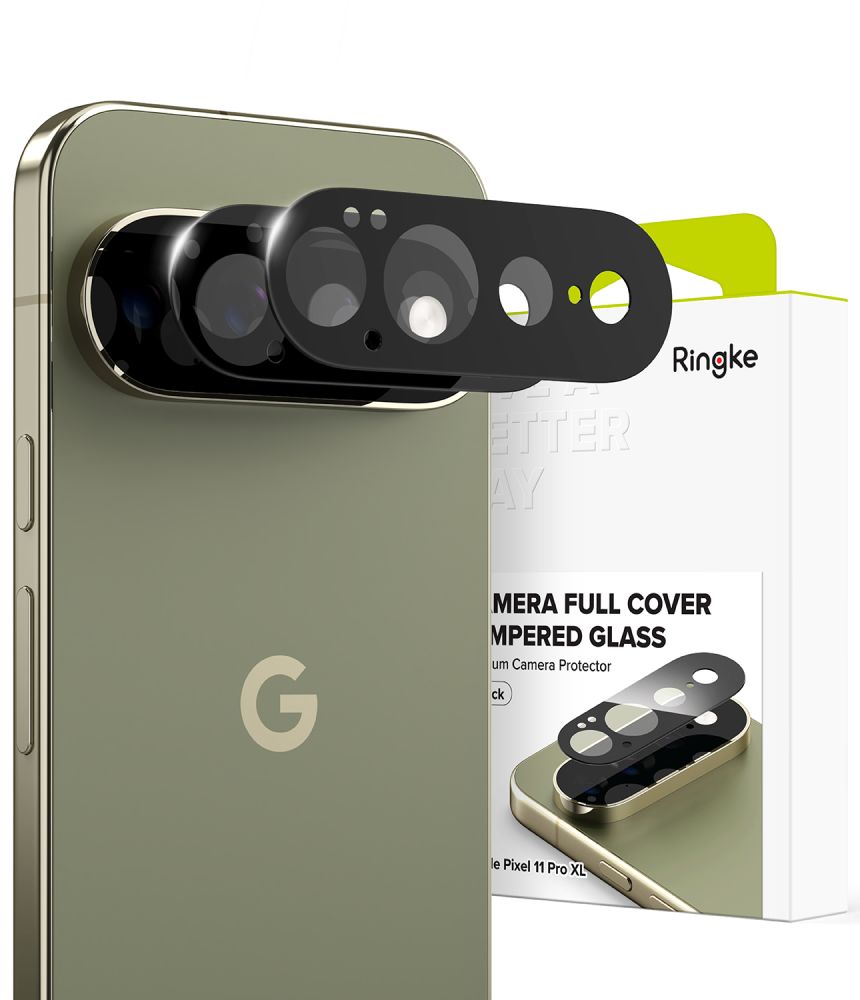 Kameros apsauginis stiklas Ringke Camera Full Cover Google Pixel 11 Pro XL, 2 vnt., juodas
