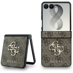 Dėklas Guess Big 4G Logo Samsung Galaxy Z Flip 8 - rudas