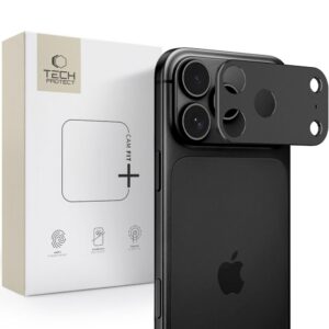 Kameros apsauginis stiklas Tech-Protect Camalloy Fit+ iPhone 18 Pro Max, juodas
