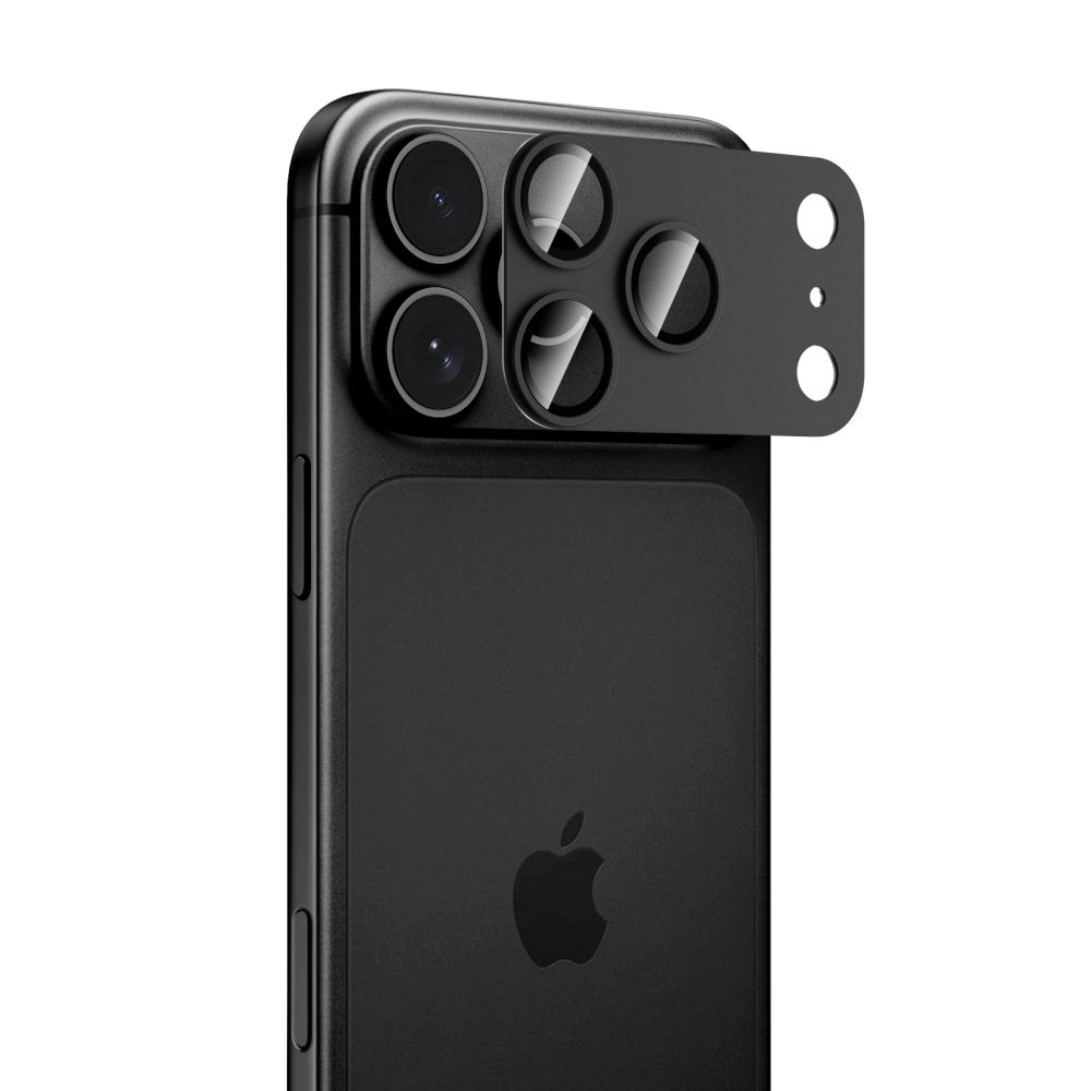 Kameros apsauginis stiklas Tech-Protect Camfull Fit+ iPhone 18 Pro, juodas