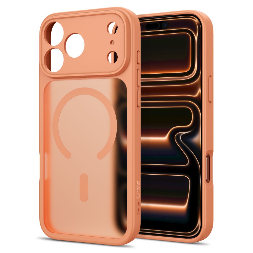 Dėklas Tech-Protect BasicMag MagSafe iPhone 17 Pro / 18 Pro, matinis kosminis oranžinis