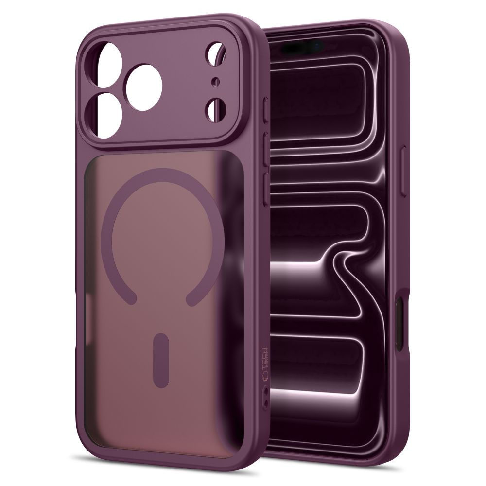 Dėklas Tech-Protect BasicMag MagSafe iPhone 17 Pro / 18 Pro, matinis tamsiai vyšninis