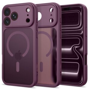 Dėklas Tech-Protect BasicMag MagSafe iPhone 17 Pro Max / 18 Pro Max, matinis tamsiai vyšninis