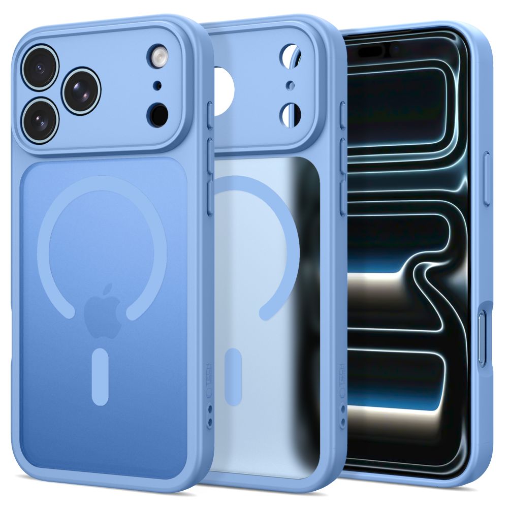 Dėklas Tech-Protect BasicMag MagSafe iPhone 17 Pro Max / 18 Pro Max, matinis šviesiai mėlynas